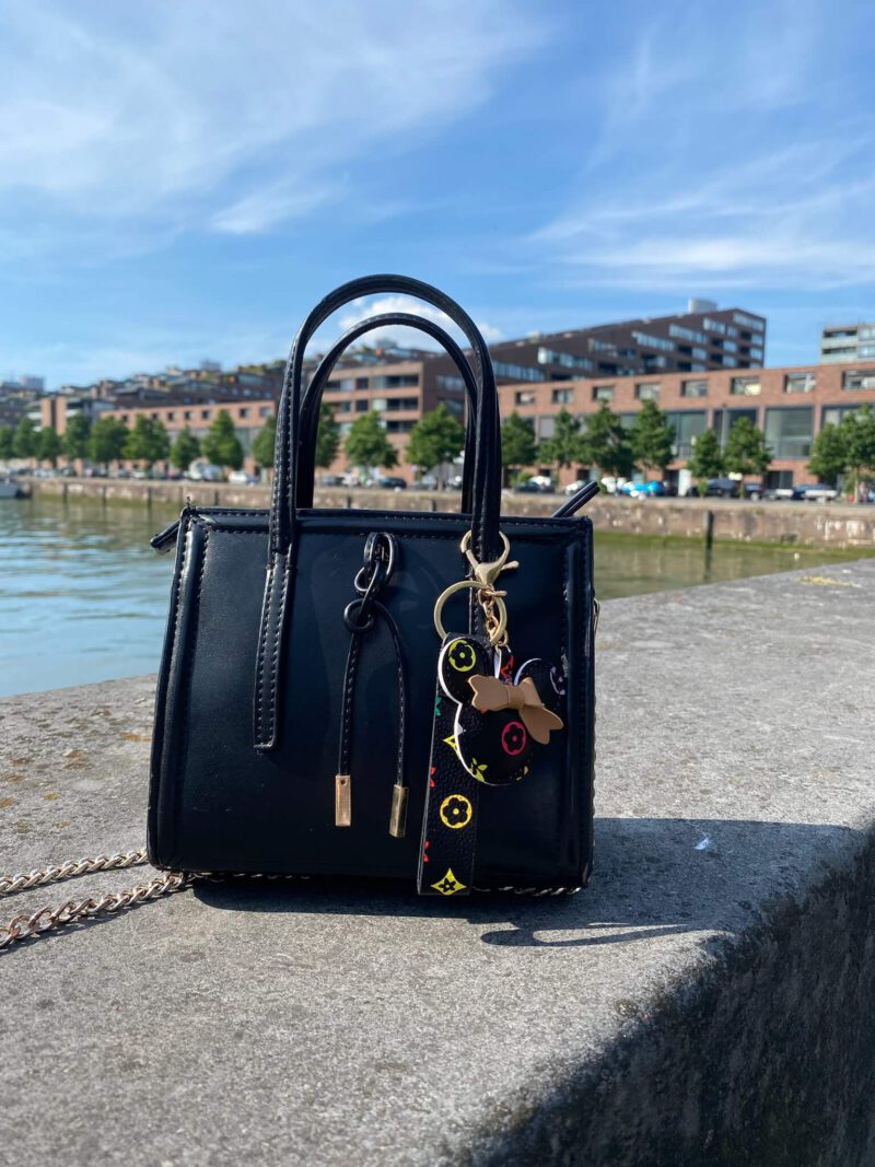 Zwarte Luxe Mickey Tas/Sleutel Hanger - Afbeelding 2