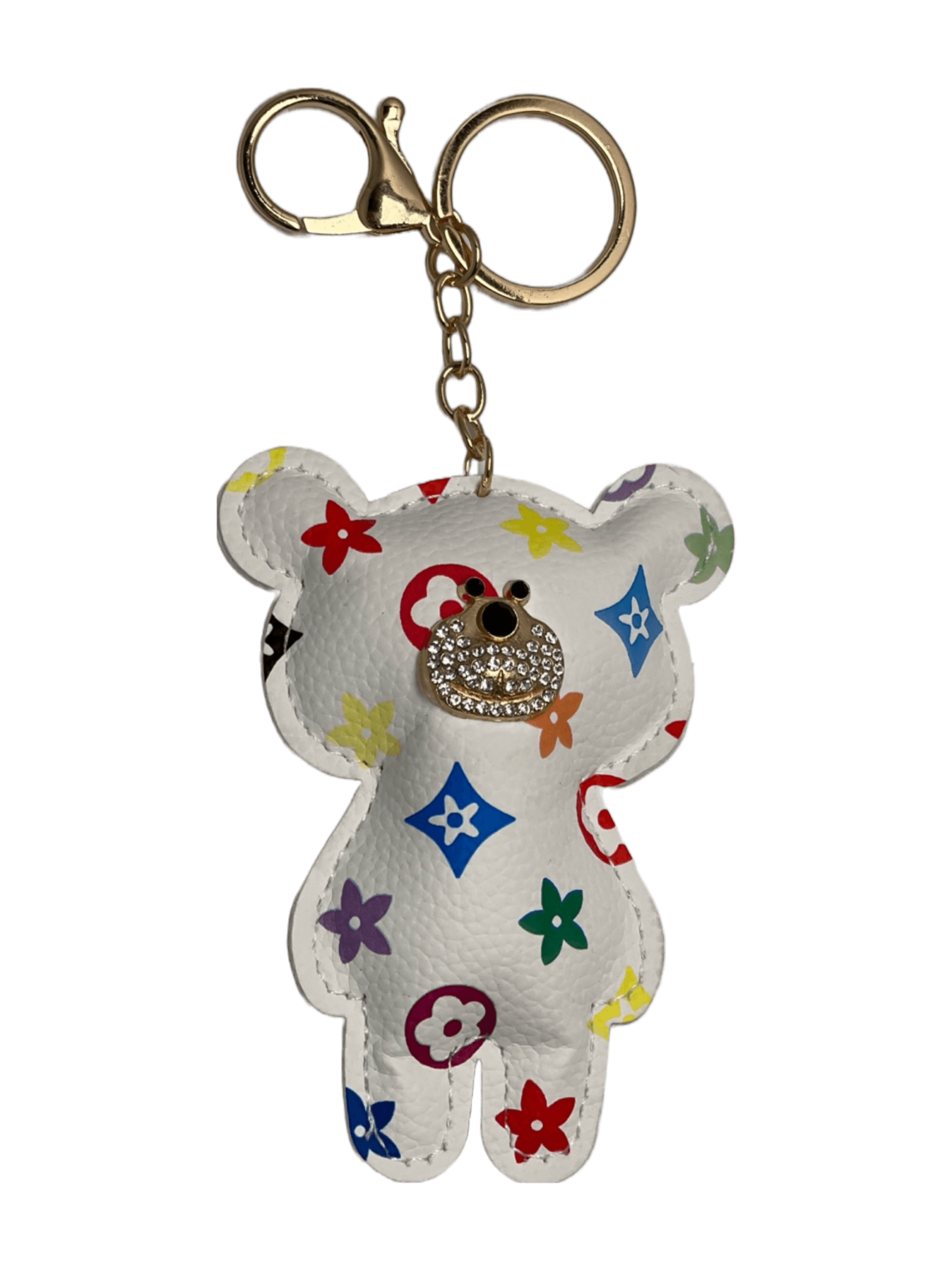 Witte Luxe Beer Tas/Sleutel Hanger