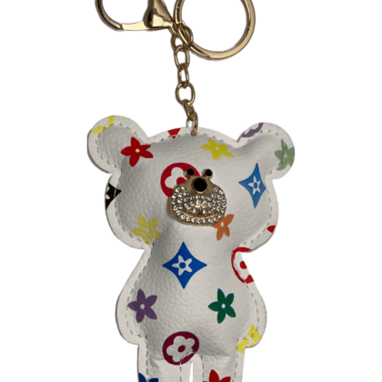 Witte Luxe Beer Tas/Sleutel Hanger