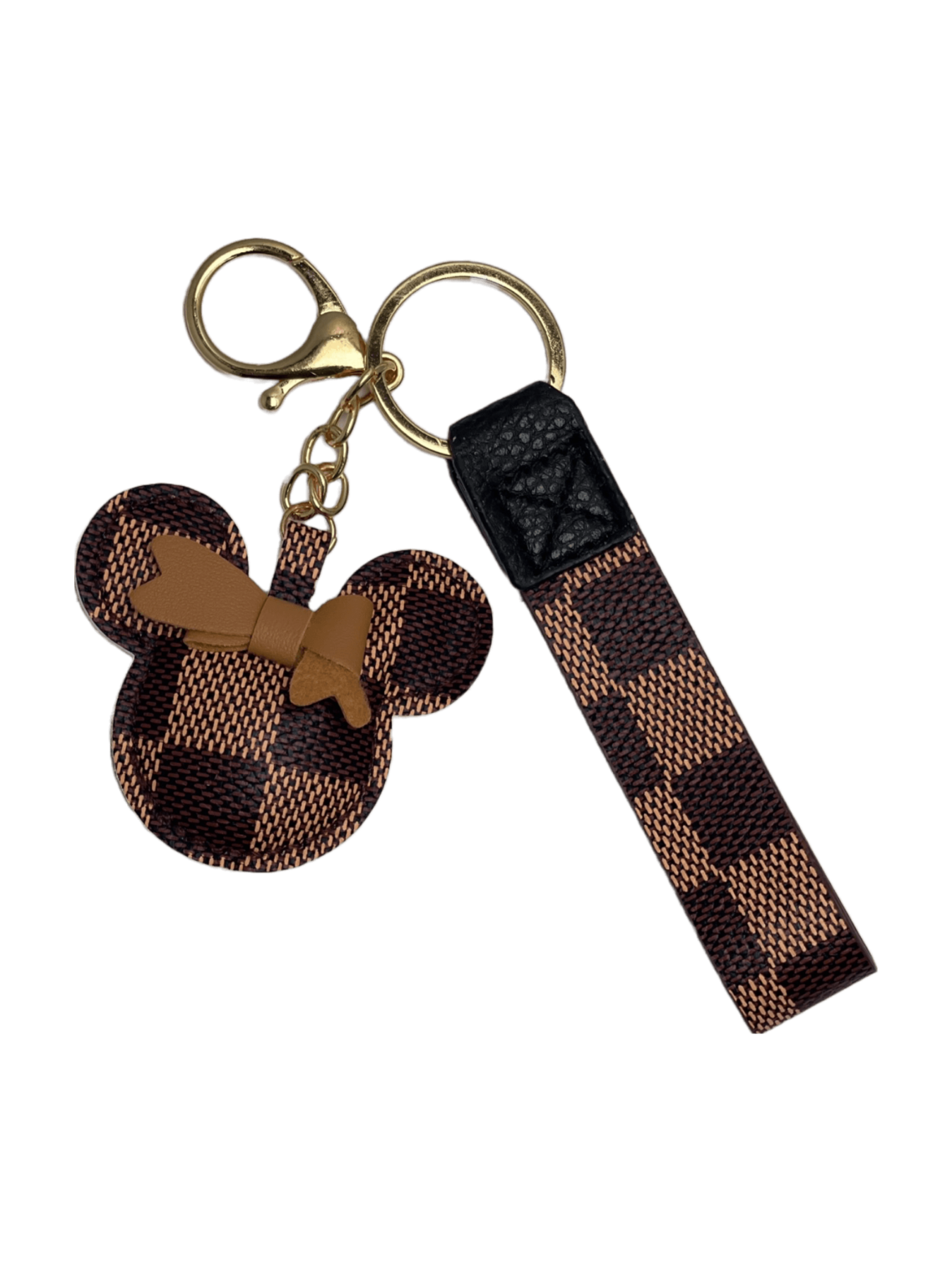 Bruine Mickey Tas/Sleutel Hanger