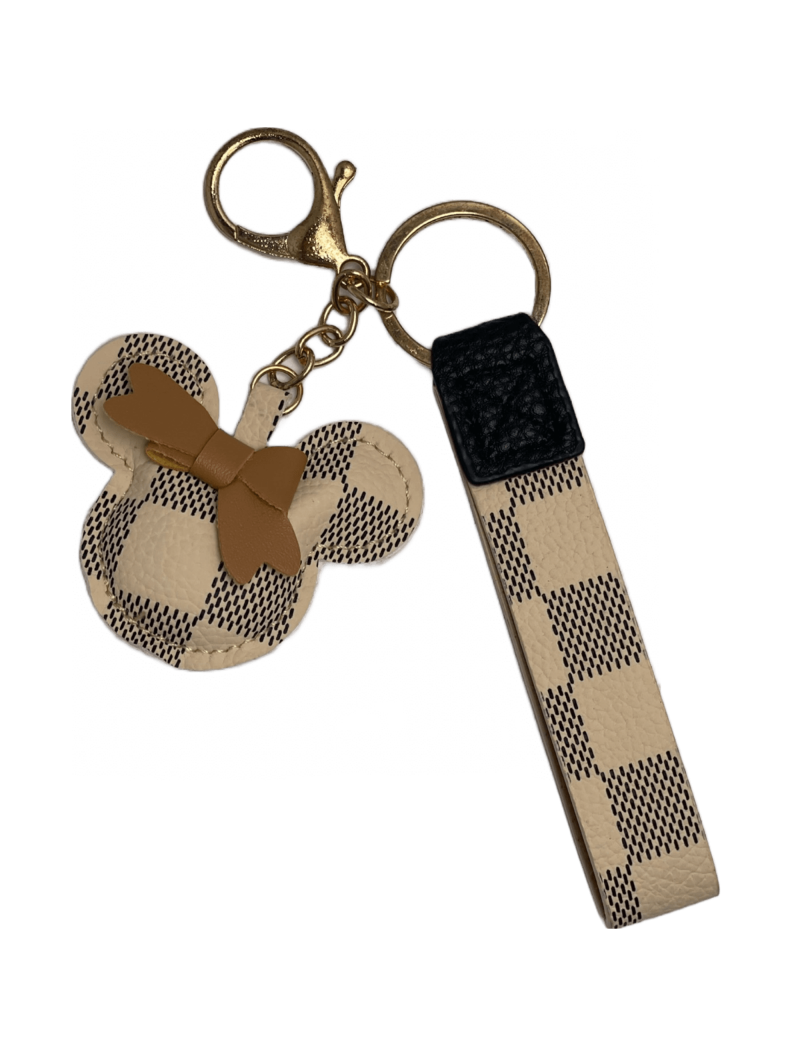 Beige Mickey Tas/Sleutel Hanger