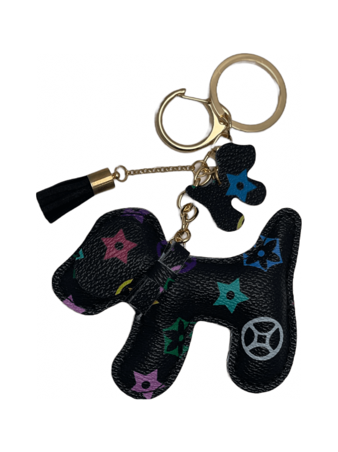 Zwarte Luxe Hond Tas/Sleutel Hanger