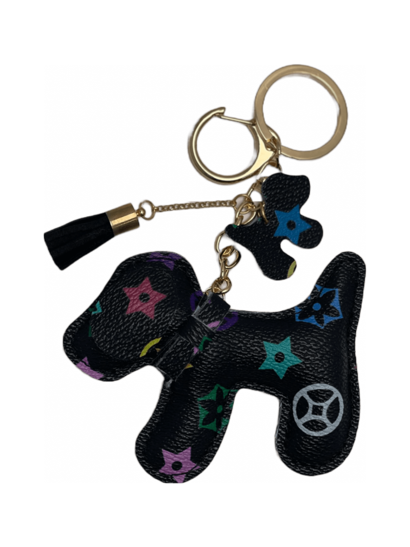 Zwarte Luxe Hond Tas/Sleutel Hanger