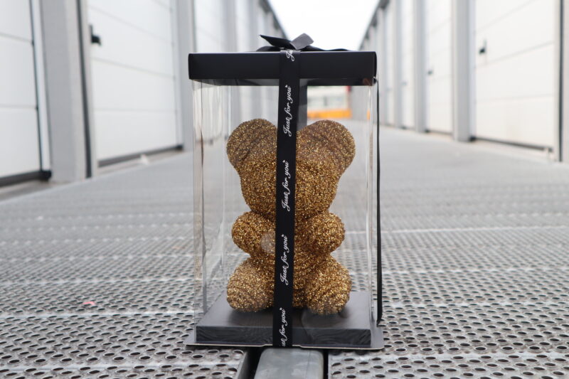 ZeyMem | Diamond Beer Incl. Gift Box | 25 cm | Rose Bear | Goud - Afbeelding 5
