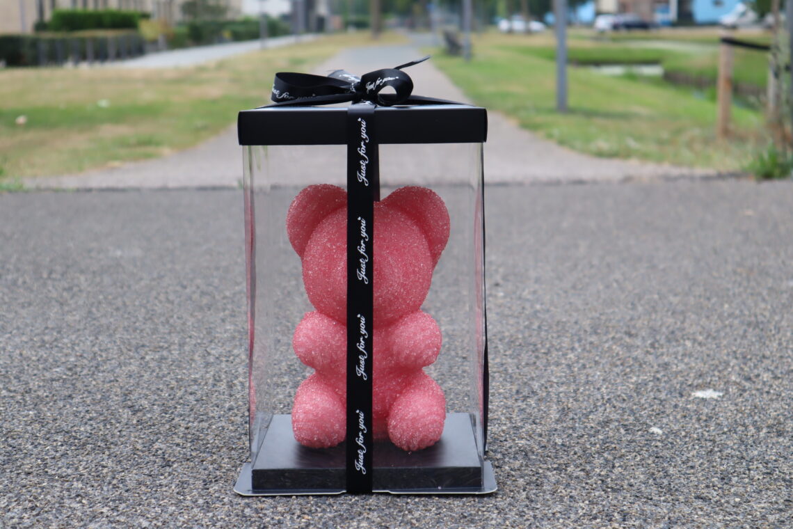 ZeyMem | Diamond Beer Incl. Gift Box | 25 cm | Rose Bear | Roze