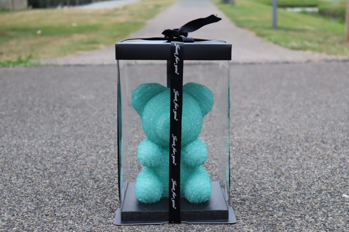 ZeyMem | Diamond Beer Incl. Gift Box | 25 cm | Rose Bear | Blauw